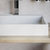 Lavabo para apoyar o colgar BS6001 - blanco - 2 orificios para grifería - longitud 120 cm