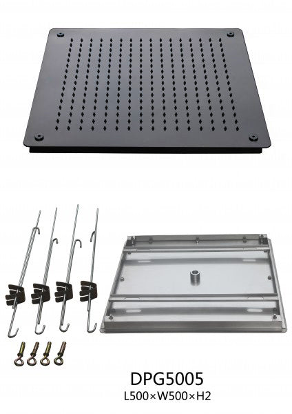 Cabezal de ducha cuadrado, extra-plano de acero inoxidable DPG5005