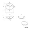 Lavabo sobre encimera TWA29