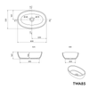 Lavabo de encimera TWA85