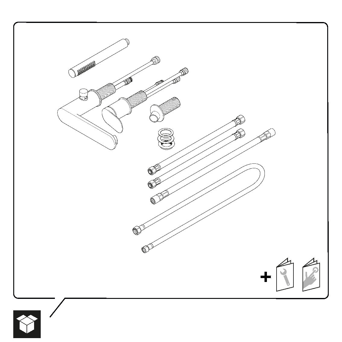 Duravit Wave Mezclador de bañera de 3 orificios