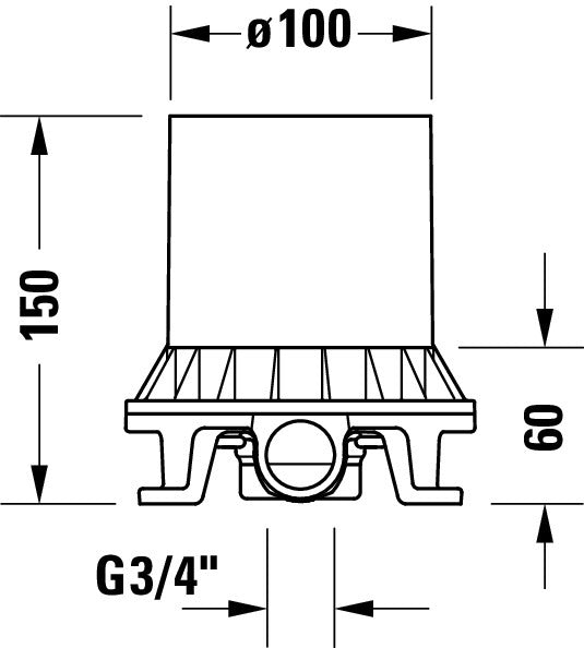 Duravit cuerpo base para grifo de bañera