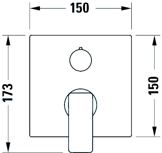 Mezclador monomando enyesado de ducha Manhattan de Duravit