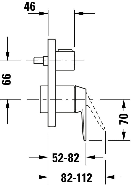 Mezclador monomando enyesado de ducha Manhattan de Duravit