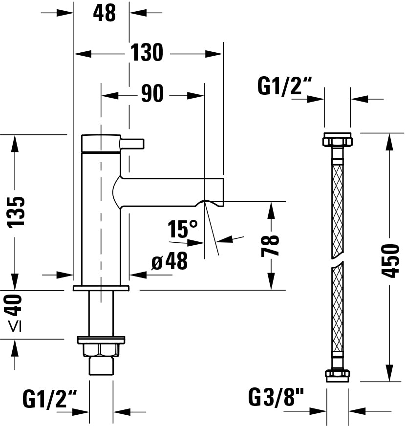Duravit Circle grifo de pie