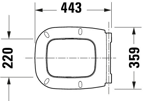 Asiento de inodoro universal Duravit Univavo con cierre suave