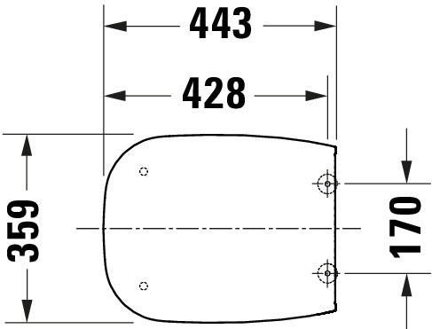 Asiento de inodoro universal Duravit Univavo con cierre suave