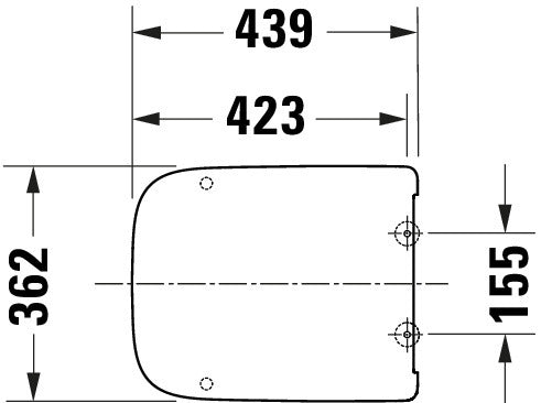 Asiento de inodoro universal Duravit Univavo con cierre suave