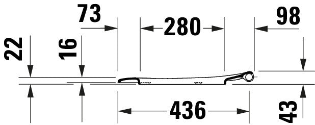 Asiento de WC universal Duravit Univavo con cierre amortiguado
