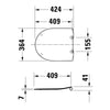 Asiento de inodoro Duravit Univavo Universal con mecanismo de cierre suave, ovalado