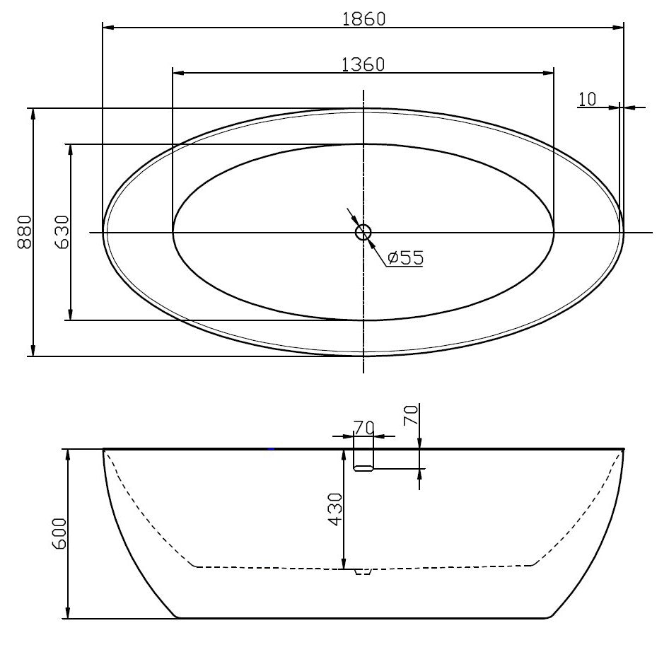 Bañera independiente TERRA
