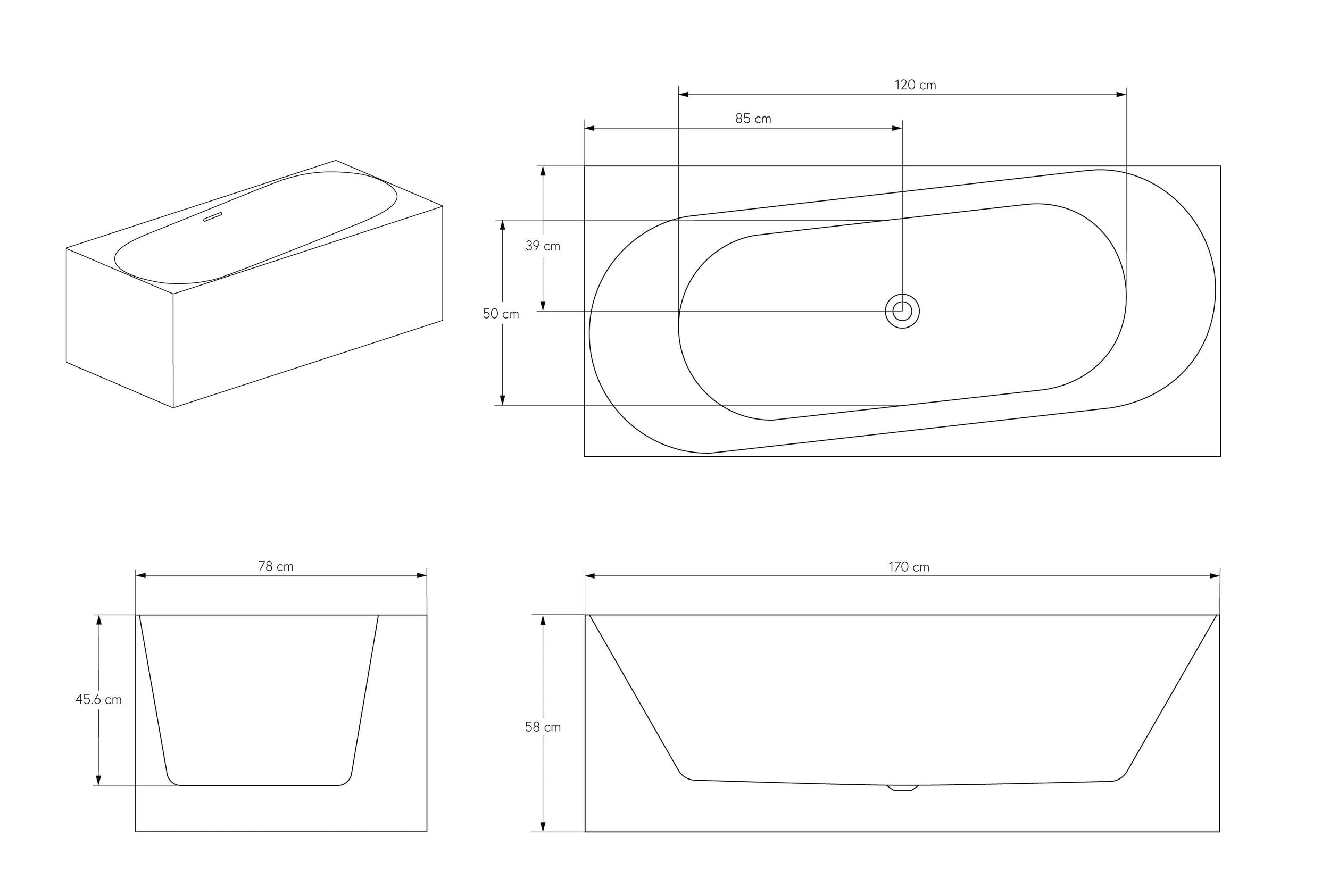 Bañera independiente ONDA