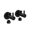 Válvula angular de diseño paquete de 2 - negro mate