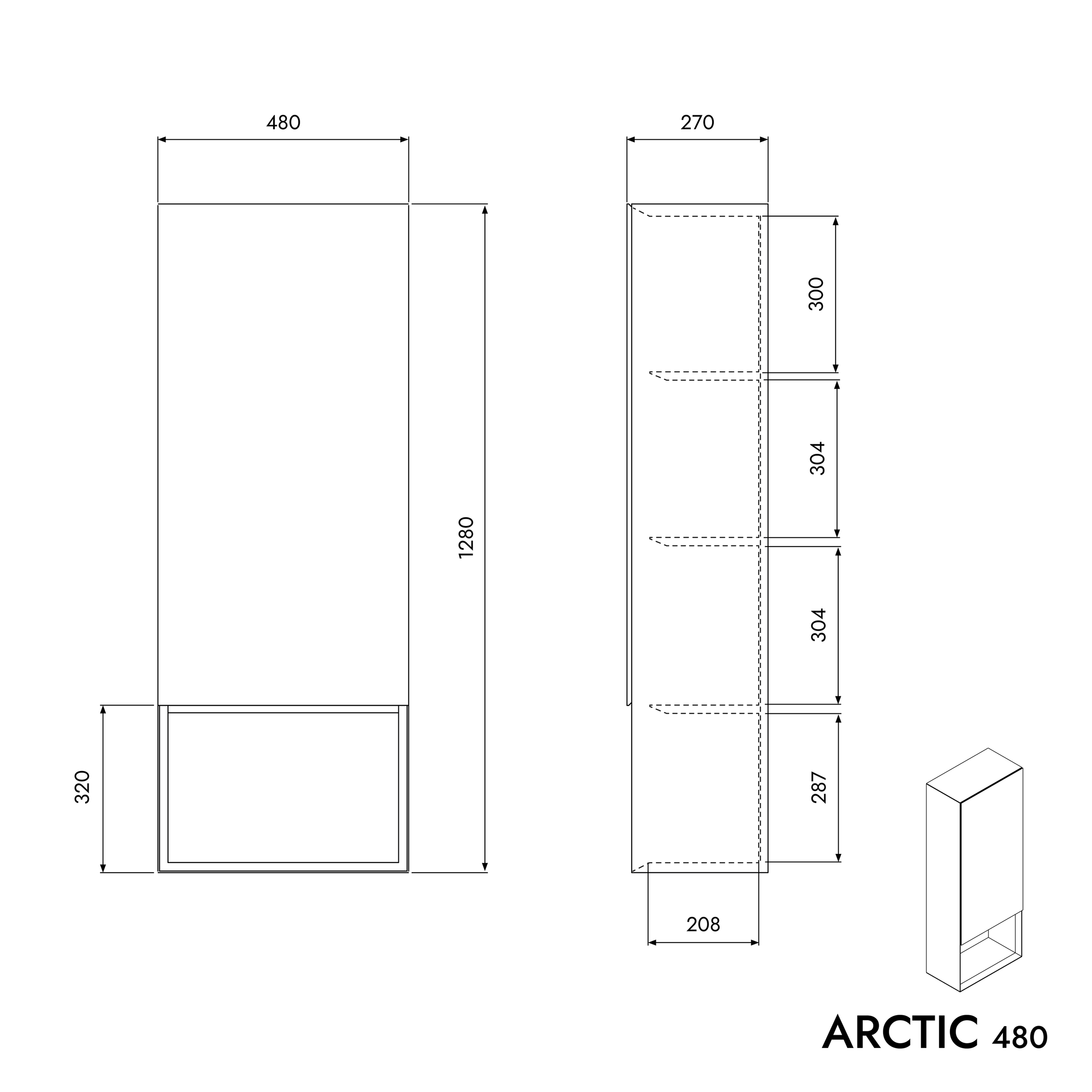 Armario lateral ARCTIC 480