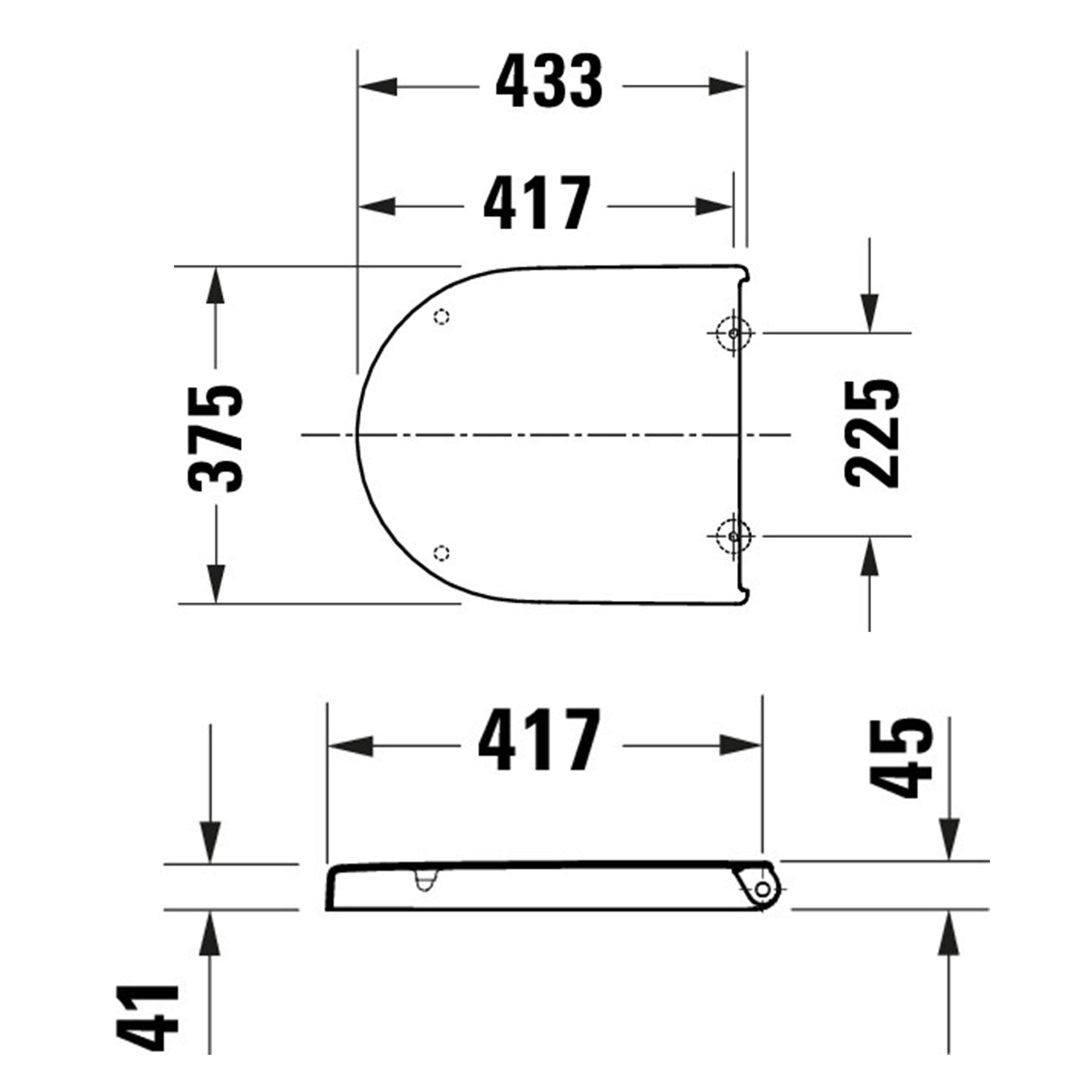 Duravit Univavo asiento de inodoro universal con cierre suave, redondo