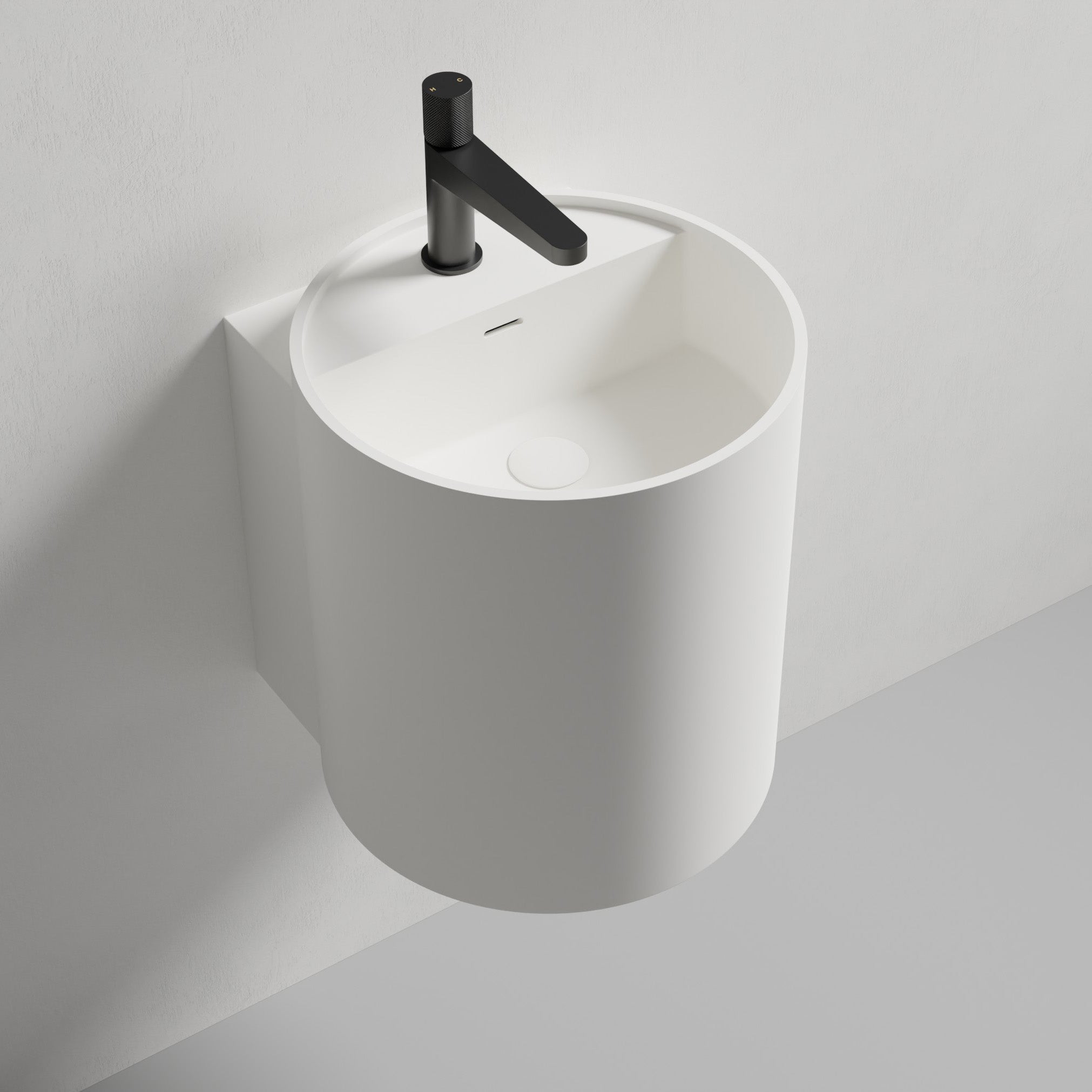 NT2440 Lavabo mural de fundición mineral