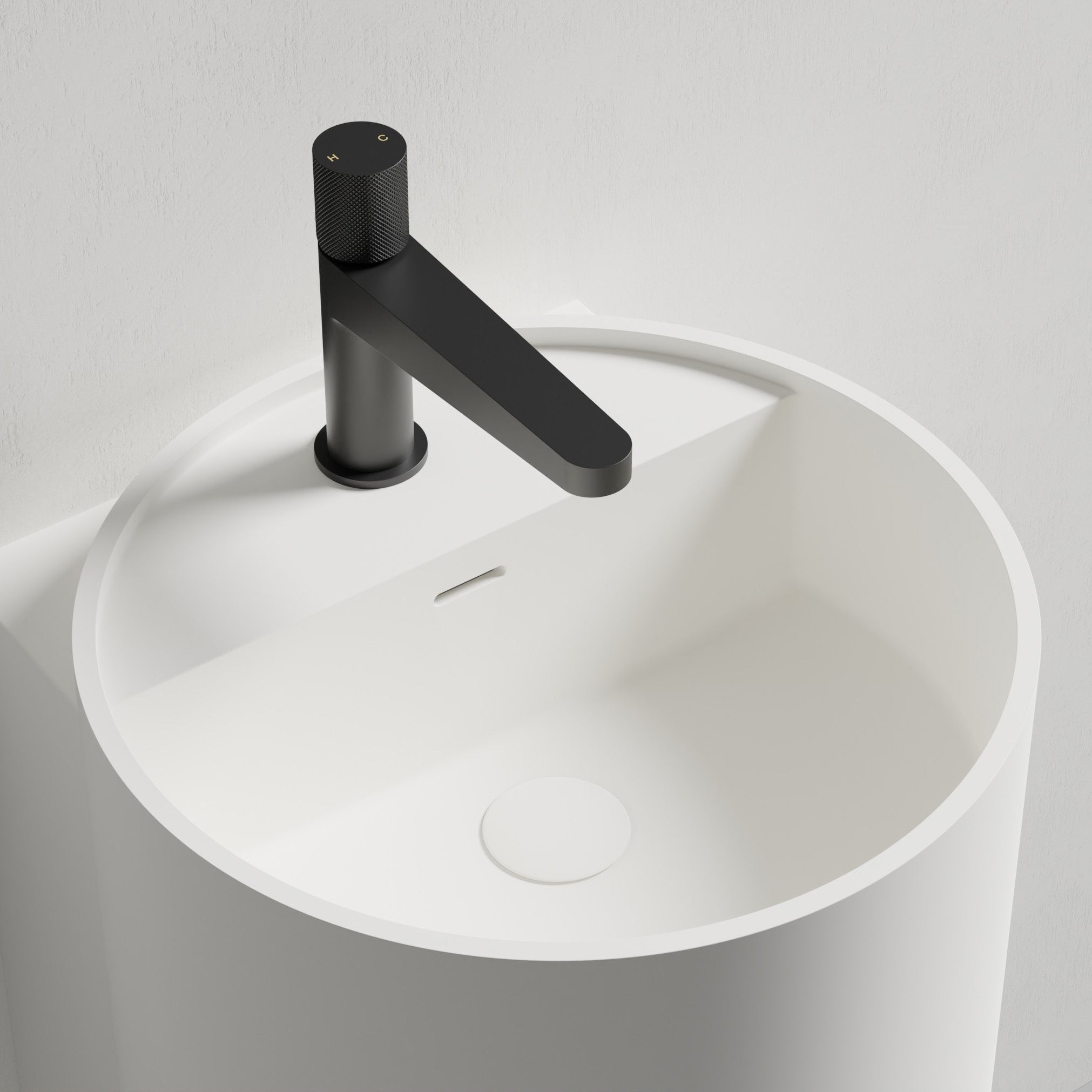 NT2440 Lavabo mural de fundición mineral