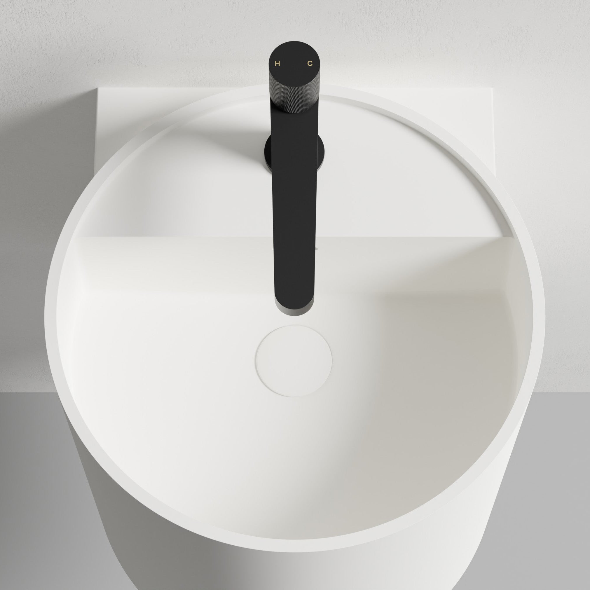 NT2440 Lavabo mural de fundición mineral