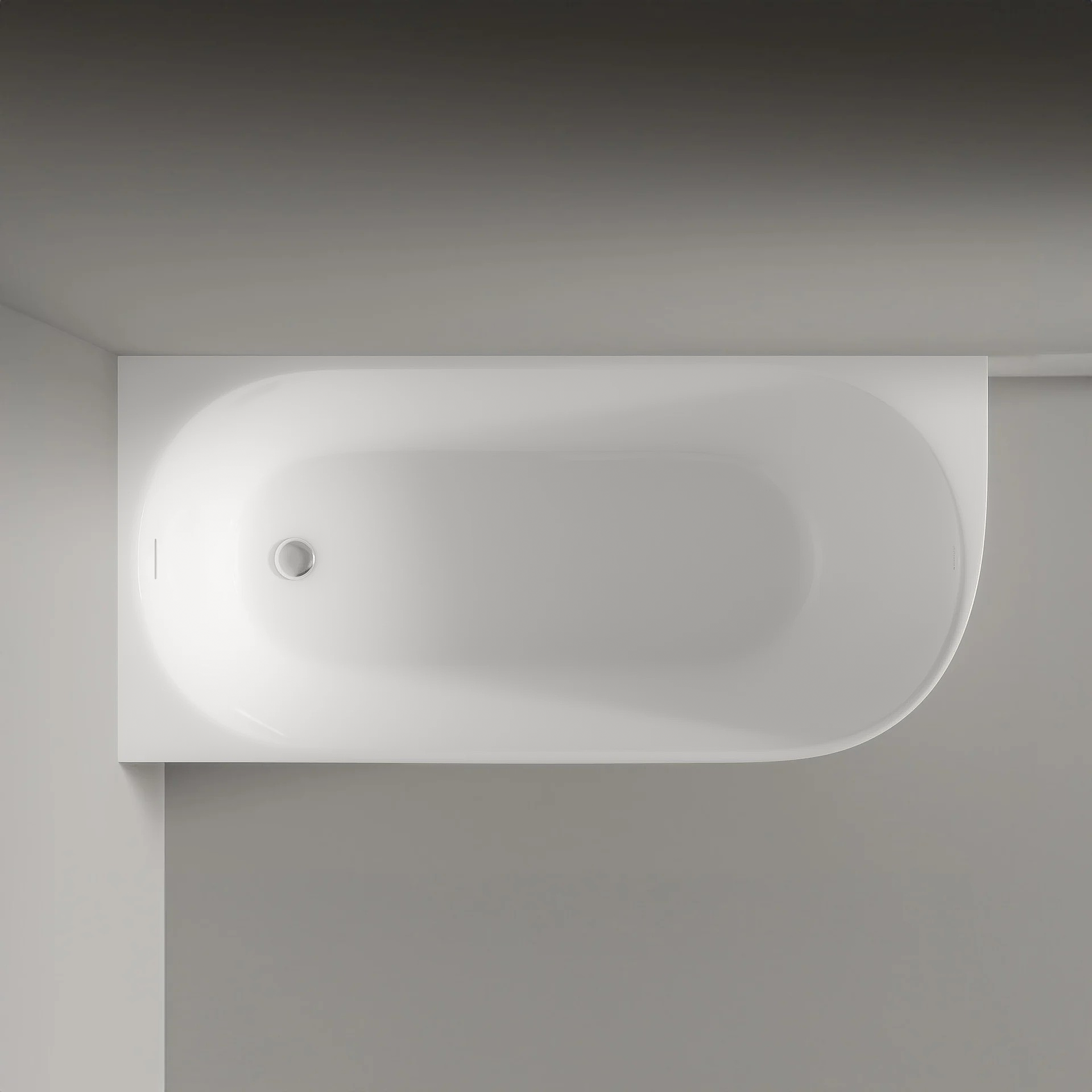 Bañera independiente NORA CORNER para ahorrar espacio