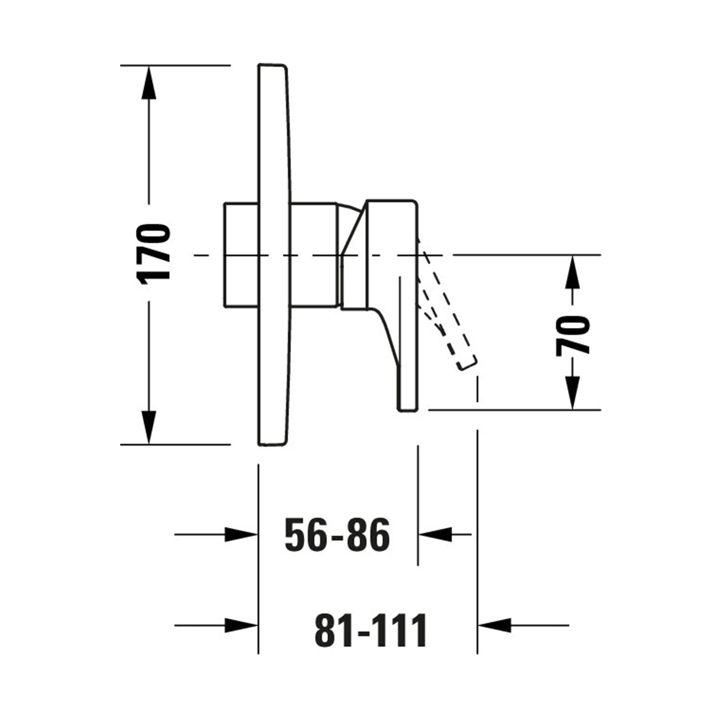 Duravit Tulum mezclador de ducha empotrado con rociador