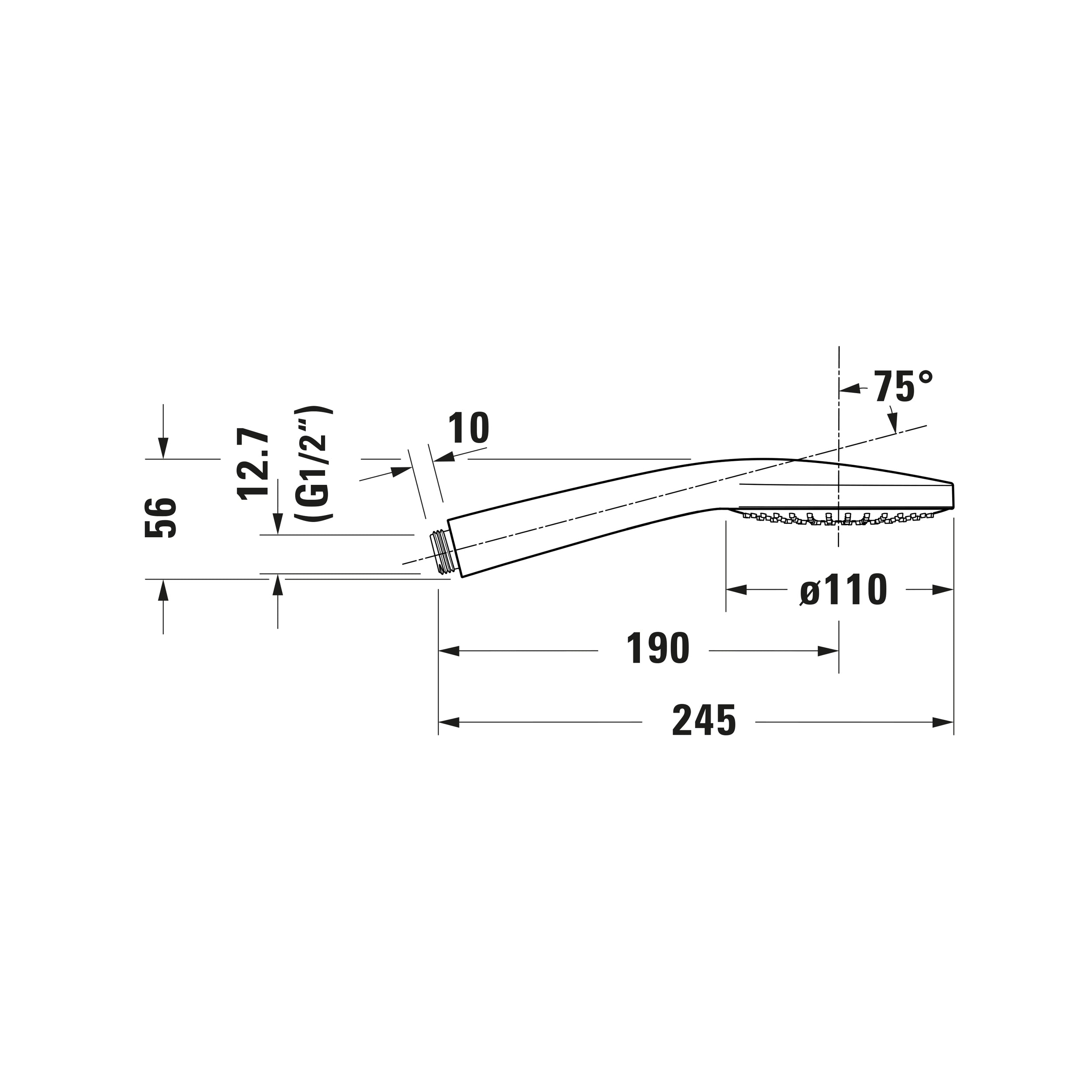 Duravit Tulum grifo empotrado para ducha con rociador efecto lluvia