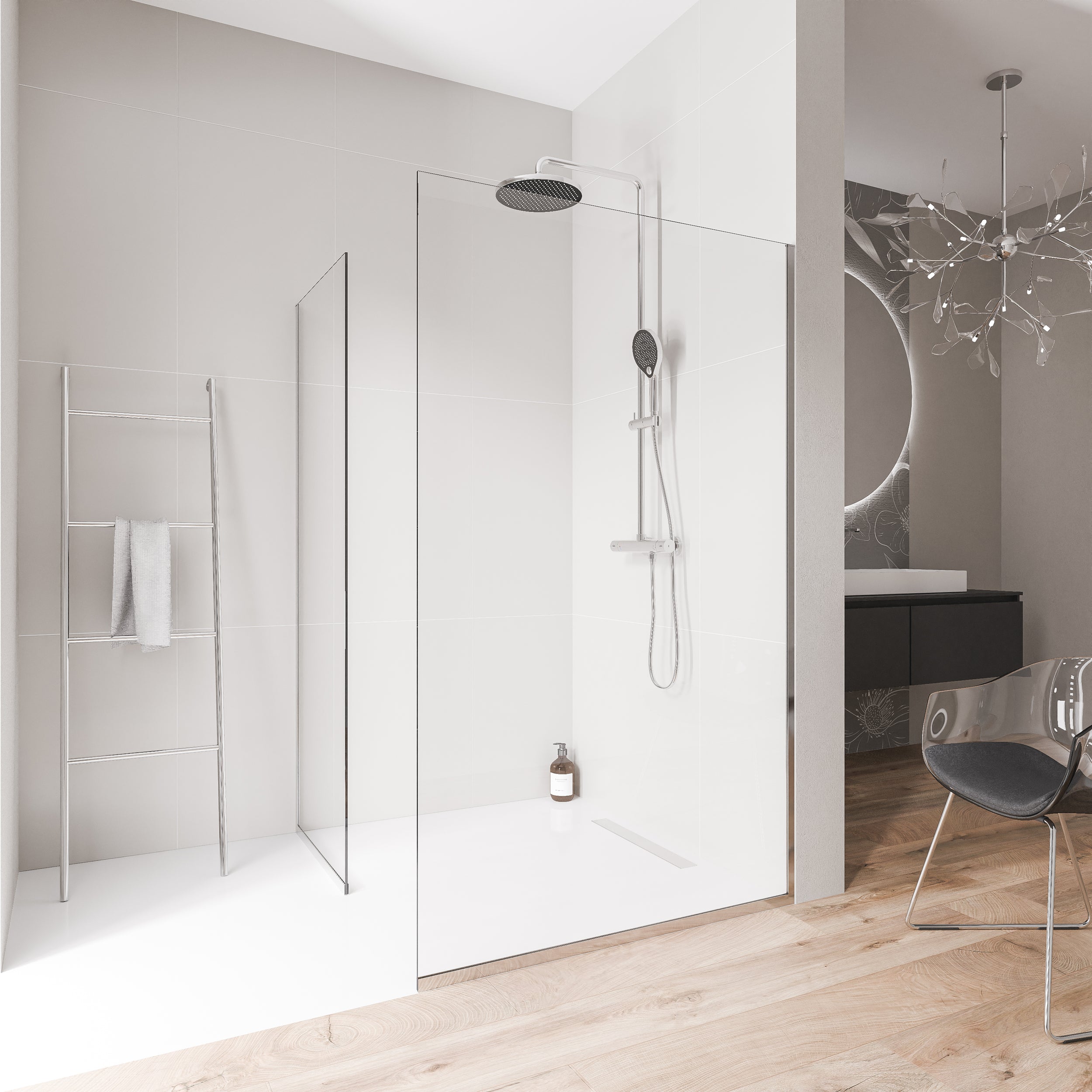 Mampara de cristal nano transparente EX102