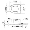 Duravit Univavo asiento de inodoro universal con cierre amortiguado