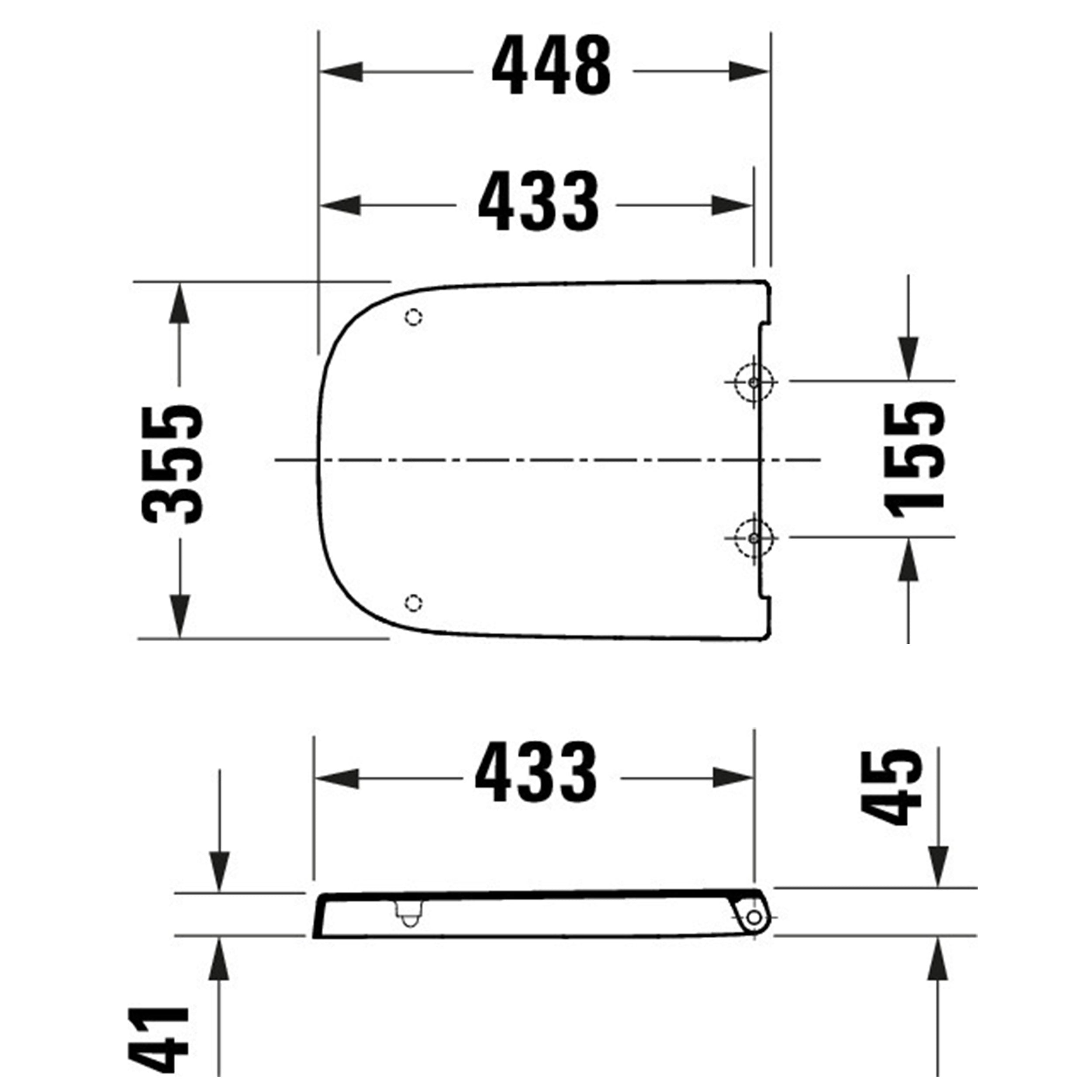 Duravit Univavo asiento de WC universal con cierre amortiguado, cuadrado