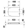 Duravit Univavo asiento de WC universal con cierre amortiguado, cuadrado