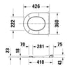 Duravit Univavo asiento de inodoro universal con cierre suave, redondo