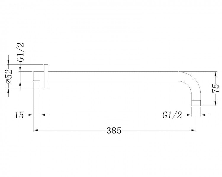 Brazo de ducha de pared 2602