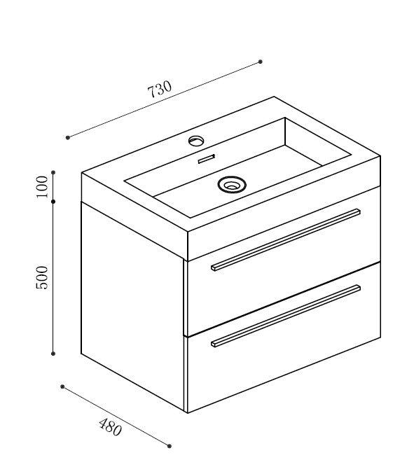 Conjunto de muebles de baño T730
