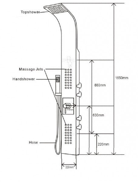 Columna de ducha 8815 con termostato SEDAL