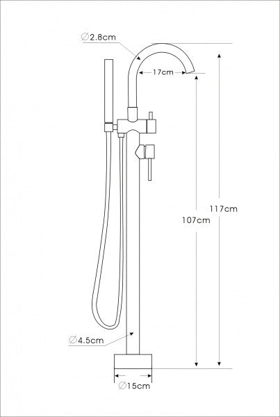 Grifo mezclador de bañera 8028