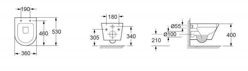 Inodoro suspendido rimless 1088R