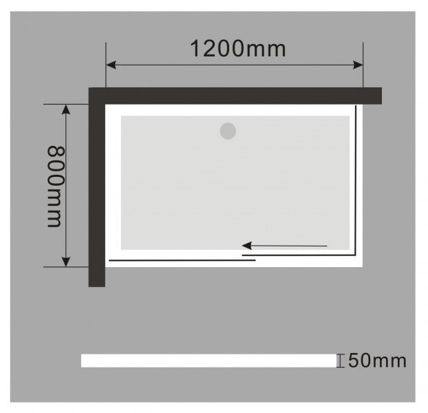Plato de ducha acrílico rectangular