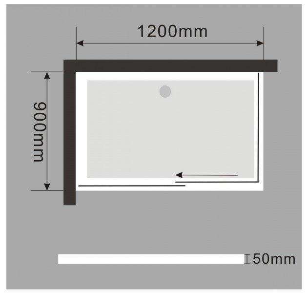 Plato de ducha acrílico rectangular