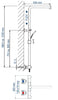 Columna de ducha de diseño Termostato 3011 Basic