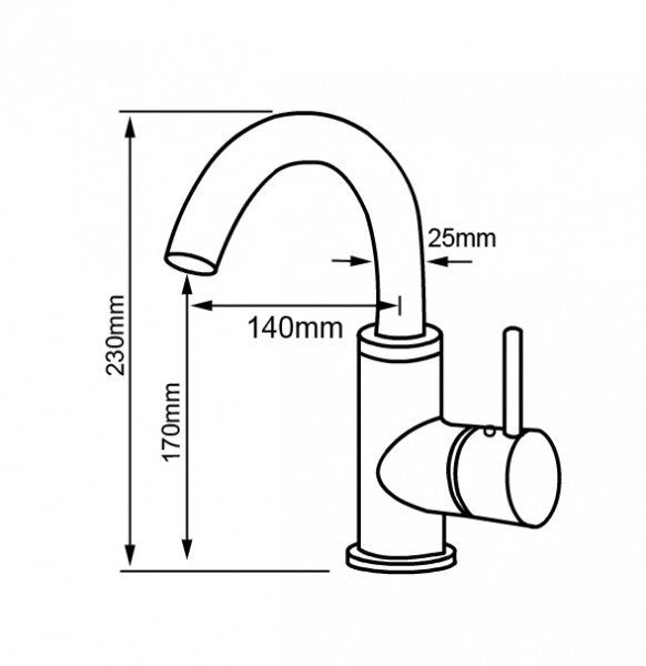 Grifo monomando para lavabo Bernstein 1434C-23