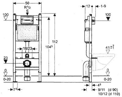 Geberit Duofix Basic elemento de instalación previa