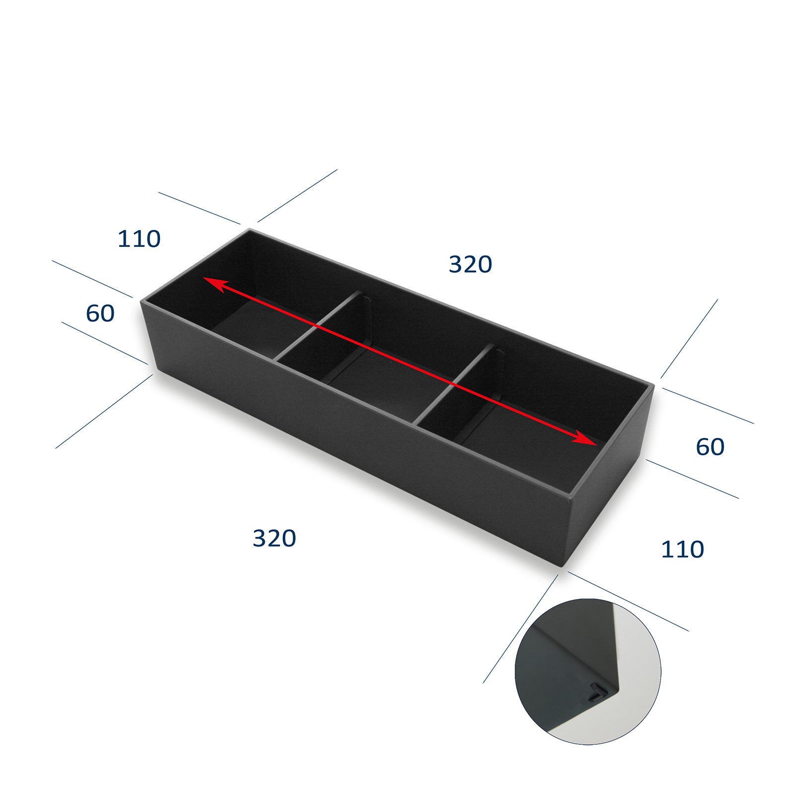 Insertar de cajón Insertar cosmético COMBI