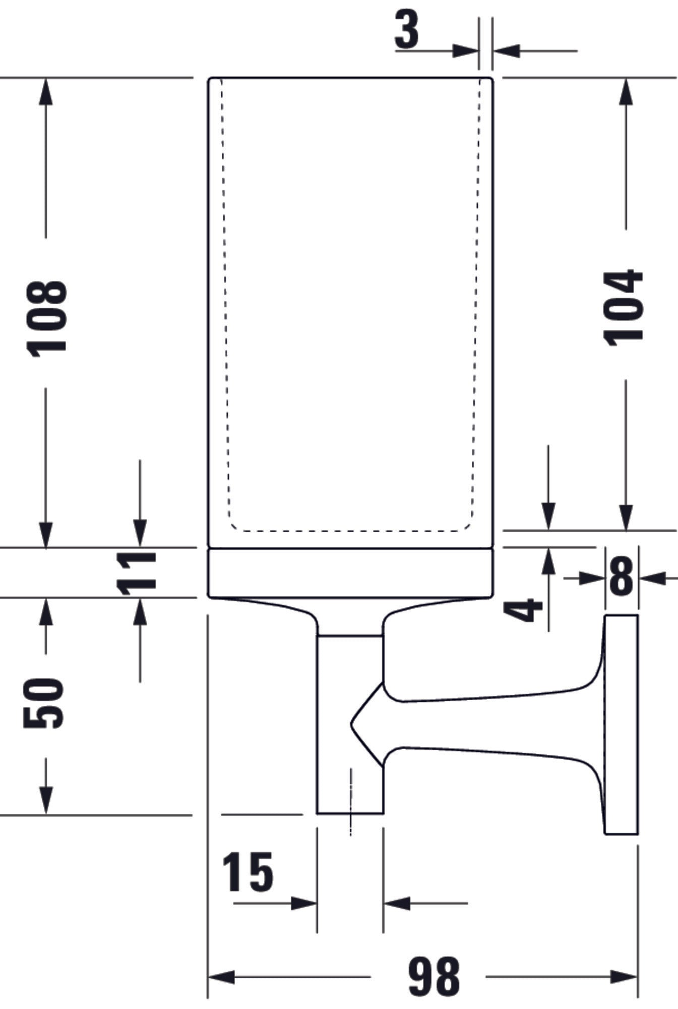 Duravit Starck T vaso para cepillos de dientes