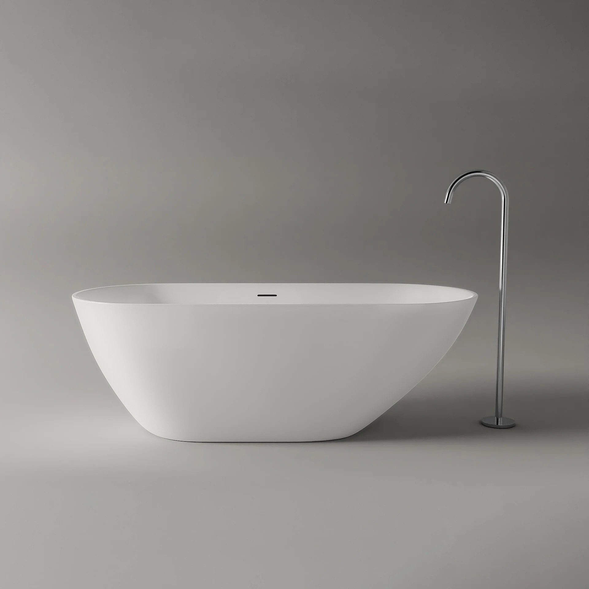 Bañera exenta ROMA 2.0 acrílico blanco mate - 180 x 80 x 58 cm