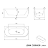 Bañera semi exenta LENA CORNER