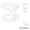 Bañera exenta PARIS PREMIUM