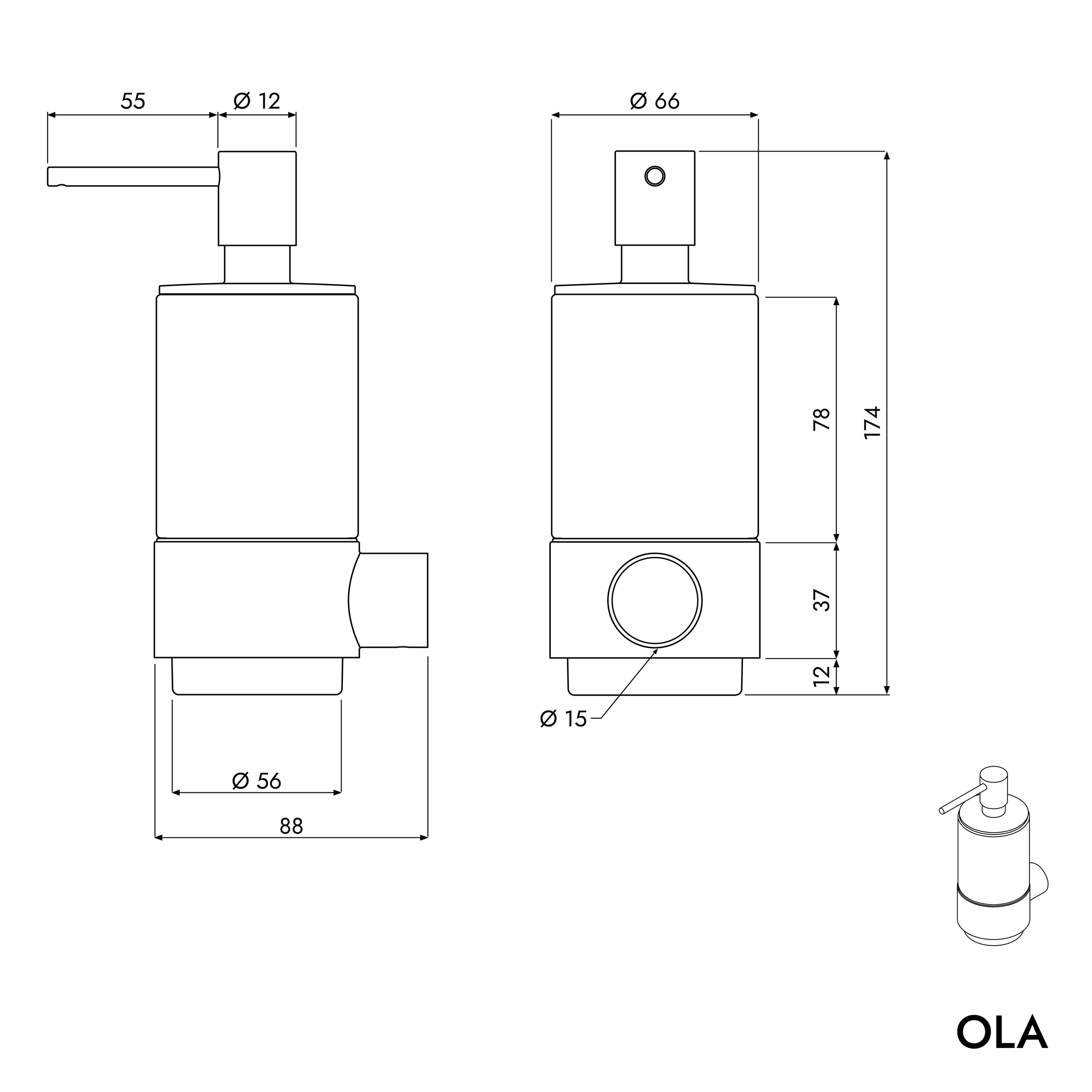 Dispensador de jabón OLA