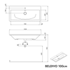 Conjunto de muebles de baño BELDIVO 100 cm con lavabo