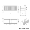 Conjunto de muebles de baño BELDIVO 120 cm