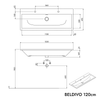 Conjunto de muebles de baño BELDIVO 120 cm