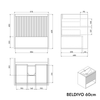 Conjunto de muebles de baño BELDIVO 60 cm con lavabo